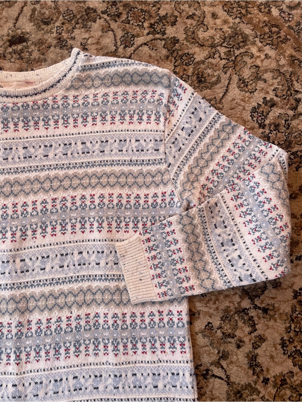 VINTAGE 90s Northern Reflections Cotton Sweater Women’s Size Large Cottagecore